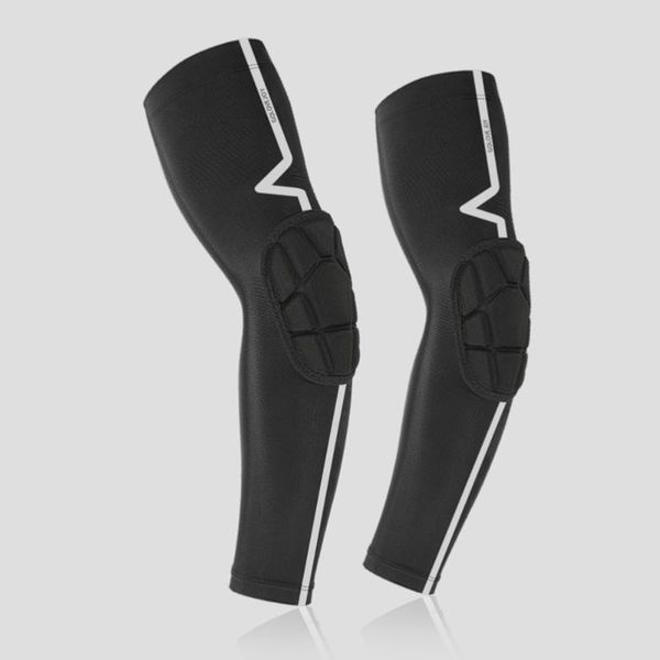

elbow & knee pads 1 pair sun protection sleeve summer cycling luminous sports arm long protector (size), Black;gray