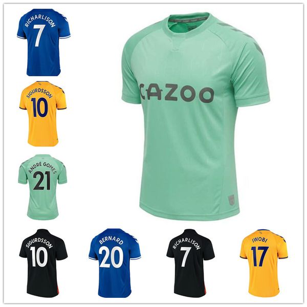

20 21 Soccer Jerseys JAMES RICHARLISON KEAN SIGURDSSON Football Shirt 2020 2021 WALCOTT home away uniforms Men + Kids Kit, Home kids