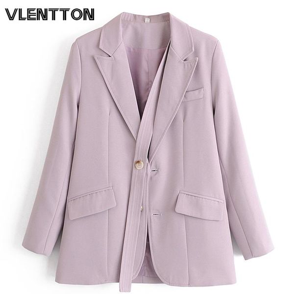 

spring autumn women vintage purple blazer and jacket chic sashes suit coat female outwear office lady blazers feminino women's suits &, White;black
