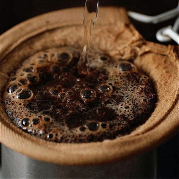 

coffee filters arrive reusable filter bag with stainless steel handle flannel cloth and tea tools