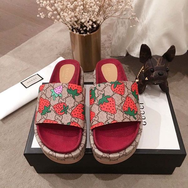 

classics sandals fashion designer slippers slides floral brocade gear bottoms flip flops women shoes striped beach causal slipper bagandshoe, Black
