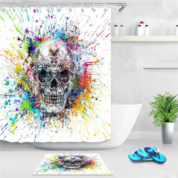 

shower curtain of european and american landscape style household adornment can take hook up with curtains