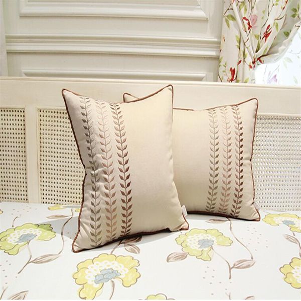 

cushion/decorative pillow home elegance throw with inner 45x45cm leaves 18inch embroidery cushion waist help bloster dakimakura