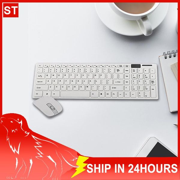 

keyboard mouse combos fashion home office internet cafe set ultra-thin silent 2.4g wireless and 1600dpi