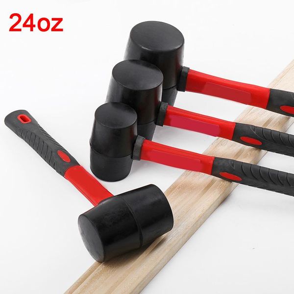

hand tools rubber hammer mallet 8/12/16/ 24 oz decoration tool hammers shaft handle with grip installation dag-ship