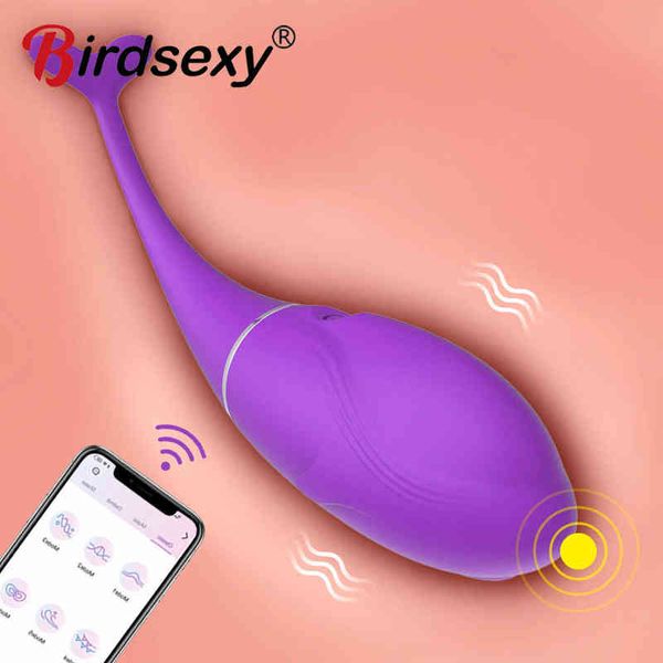 Nxy Vibradores Feminino Bluetooth Remoto Controle Vibrador Vaginal G-Spot Massager Kegel Ball Ball Treinador Ovo Pulando Brinquedos Adultos 0112