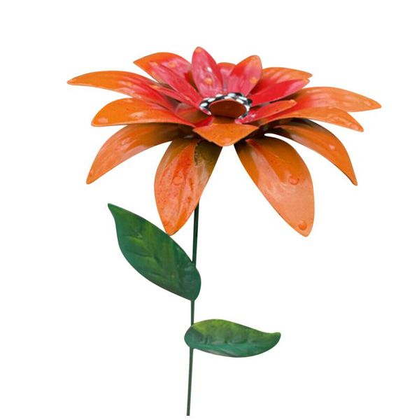 

pcs metal flower garden decor seven colors art stakes home indoor outdoor fence decorations l3 decorative objects & figurines