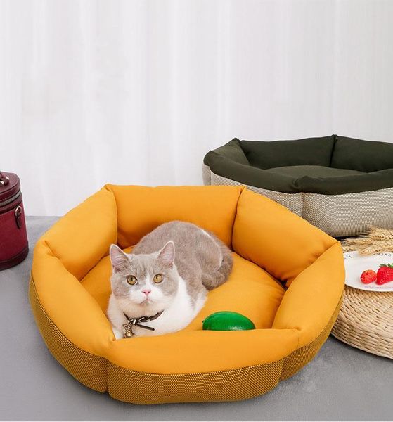 

cat beds & furniture 2021 bed soft comfortable dog house fall and winter warm cats sleeping bag nest pet