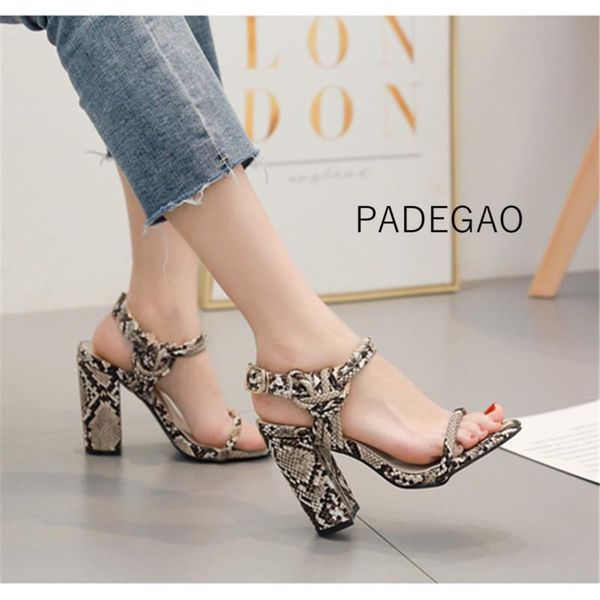 

women sandals snake prints high-heeled rome fashion korean woman, Black