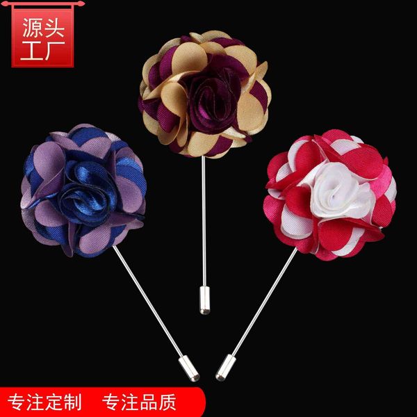 

luxury designers i new fashion mixed color brooch multicolor petals exquisite british men's suit xmas gifts, Gray