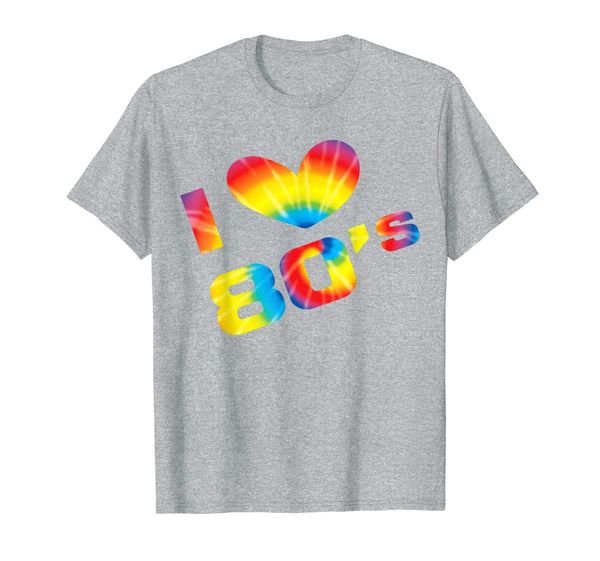 

i love the 80's | cool 1980's tie dye pop art gift t-shirt, White;black