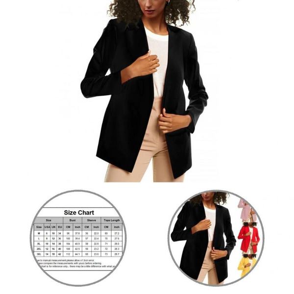 

women's suits & blazers polyester great solid slim fit lady suit jacket 4 colors blazer v-neck for meeting, White;black