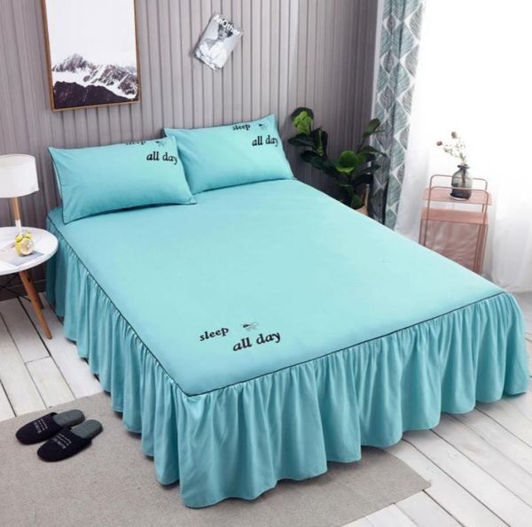 

bedding sets good bed skirt elastic cover bedspread linen for 1.2/1.5/1.8/2.0 home textile 1 + 2 pillowcase /set f0040