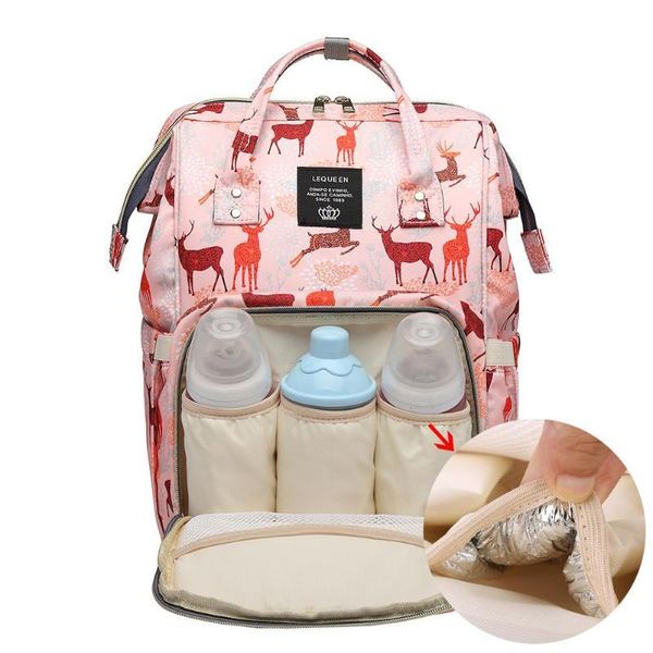 

diaper bags solid color printed stripes various types of waterproof large-capacity women's travel backpacks zippered mummy