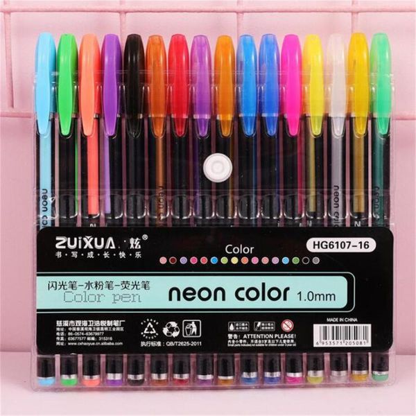 

gel pens 12/16/18/24/36/48 colors pen set hand-painted coloring highlighter writing stationery oily