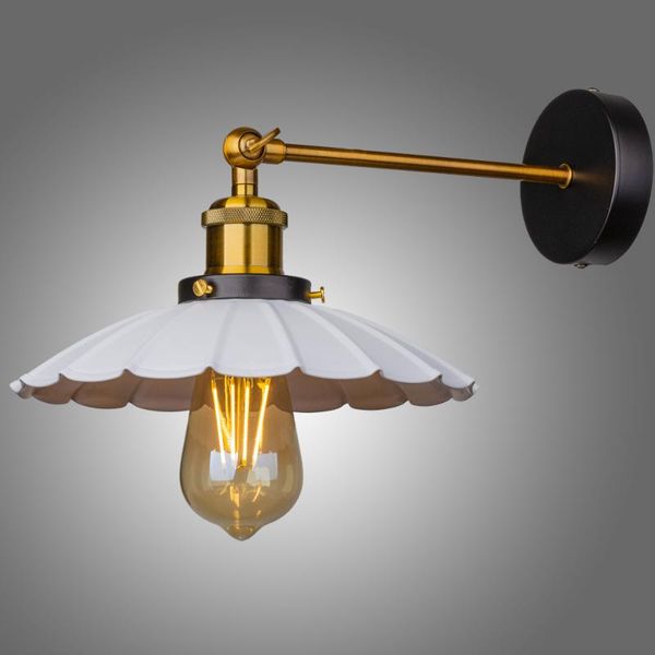 

wall lamps white light retro loft industrial lamp black e27 vintage sconces lighting fixture indoor led
