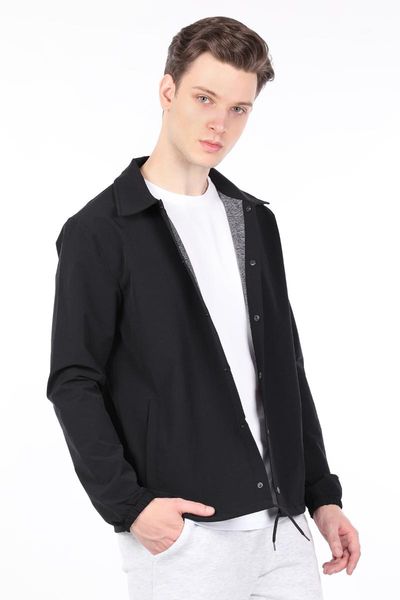 

mens black parachute jacket men's jackets, Black;brown