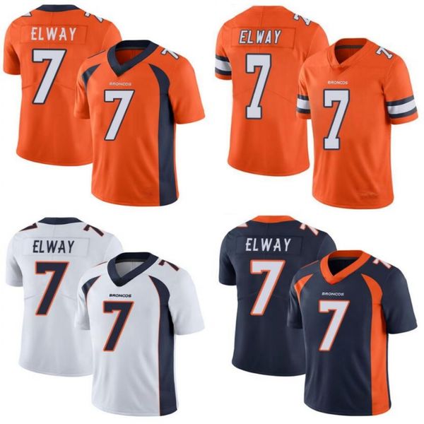 

Denver Broncos Men #7 John Elway Women Youth Limited Rush Jersey, Black;red