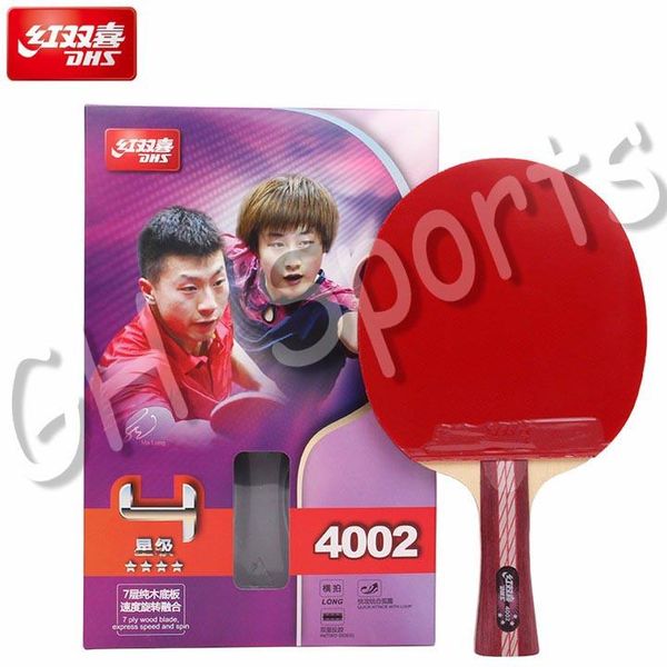 

4-star table tennis racket (4002, 4006) with rubber (hurricane 3, pips-in) set pong bat pimples in raquets