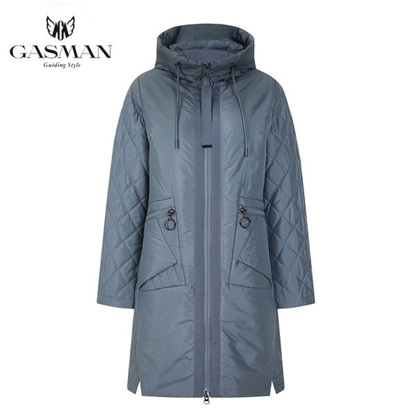 

gasman windproof down jacket coat women hooded parka jacket autumn women fashion bio jackets female thin puffer jackets 210930, Black