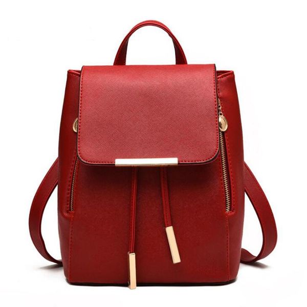 

backpack women backpacks waterproof bags pu leather students school female double shoulder girl 11 color