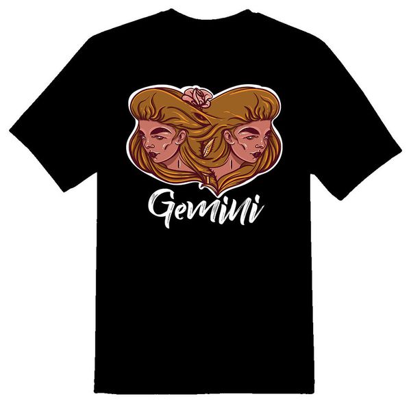 

black or white tee gemini girls, White;black
