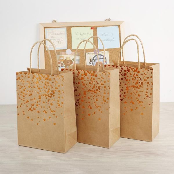 

gift wrap 25pcs paper bags 15x21x8cm kraft for christmas packaging birthday party wedding celebrations candy cookie