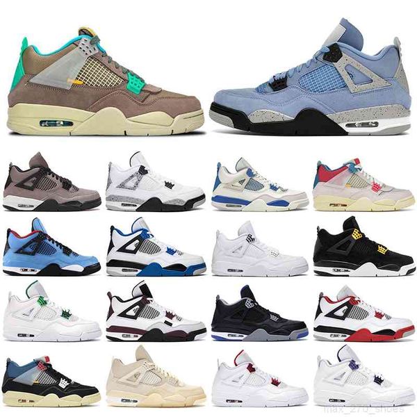 

basketball shoes men 4s 4 black cat pure money royalty university red union guava lemon venom mens thunder trainers sneakers size us 7-13 ai