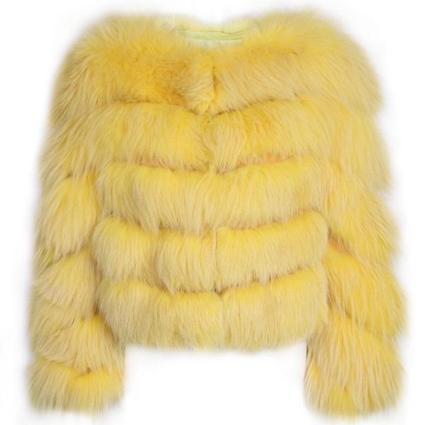 

women's fur & faux natural jacket ladies real women, Black