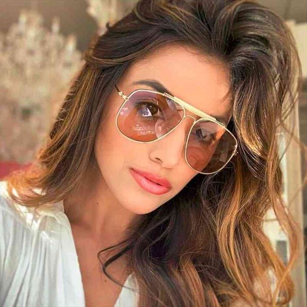 

elegant ladies square sunglasses women brand designer italy metal frame sun glasses female champagne shades, White;black