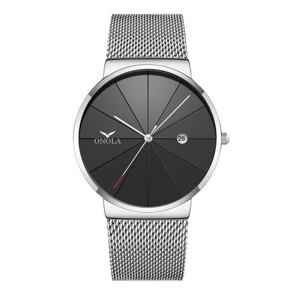 

wristwatches men watches 2021 luxuxry stainless steel mesh belt men's fashion ultra thin mens business quartz watch relogio masculino z, Slivery;brown