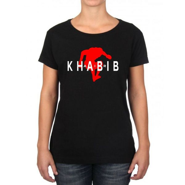 

womens t-shirt air khabib, White;black