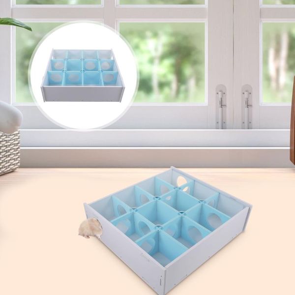 

hamster wooden maze tunnel small animals gerbil labyrinth pet play toy animal supplies