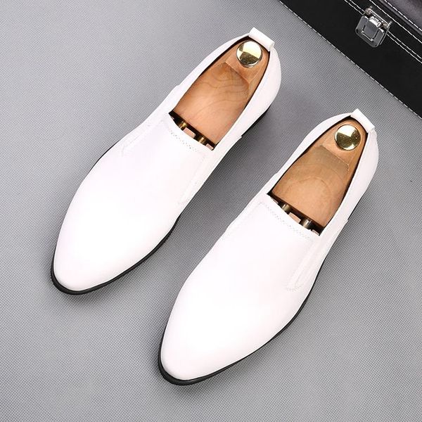 

dress shoes 2021 men's white black business pointed groom male wedding prom homecoming evening oxford