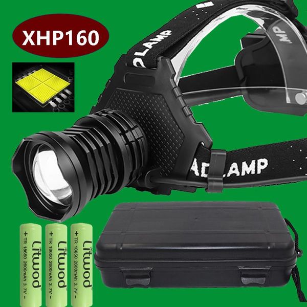 

headlamps xhp199 most powerful led headlamp xhp160 high power headlight 18650 light rechargeable head zoom usb lamp