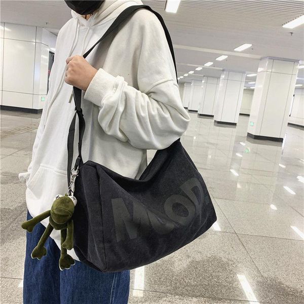 

waist bags large capacity canvas bucket bag couples women's short distance travel light messenger trend single shoulder student