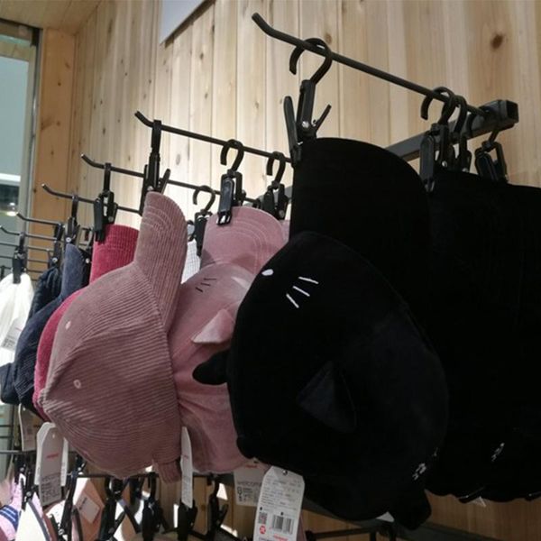 

hangers & racks 10pcs/pack wardrobe clothes drying gripper super strong swivel clip socks cap scarf hanging office with hook home coat hange