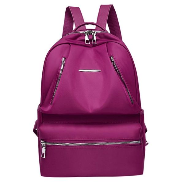 

backpack casual pu women's leather large-capacity school bag double zipper shoulder