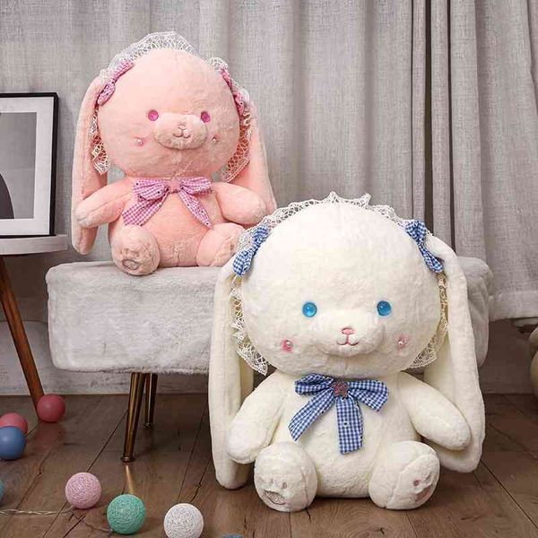 

2021 new lolita lovely rabbit plush toy sweetheart girl two-dimensional bow girl doll