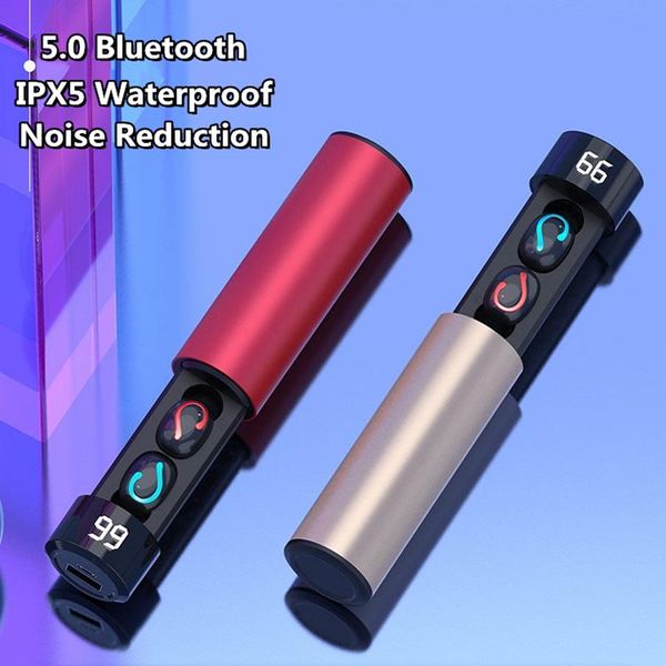 

headphones & earphones q067 tws bluetooth with mic sport ear hook led display wireless hifi stereo earbuds headsets