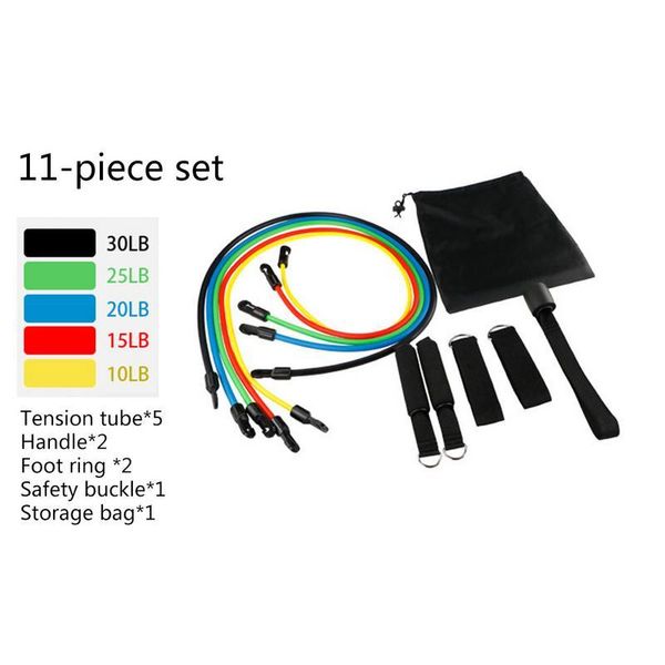 

pieces / set of latex resistance band yoga exercise fitness with rubber ring tube drawstring ankle equipmen bands