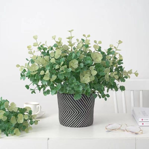 

decorative flowers & wreaths artificial plants eucalyptus grass plastic ferns green leaves fake flower plant wedding home decoration table d