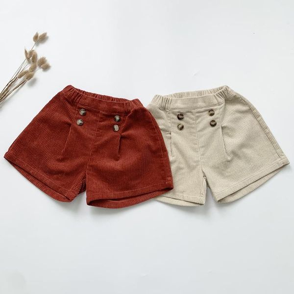 

shorts children kids baby girls for girl pants autumn winter corduroy clothing, Black