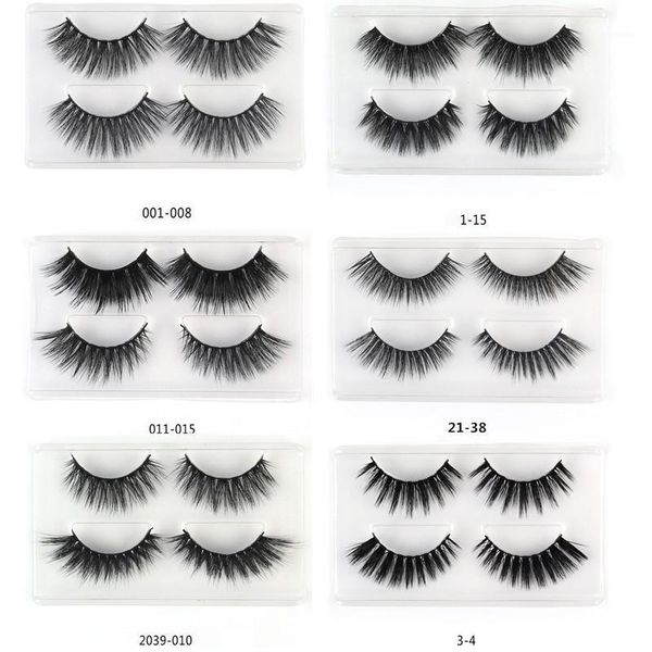 

pairs different style 3d mink lashes lot long lasting strip set natural volume eyelashes thick makeup eye1
