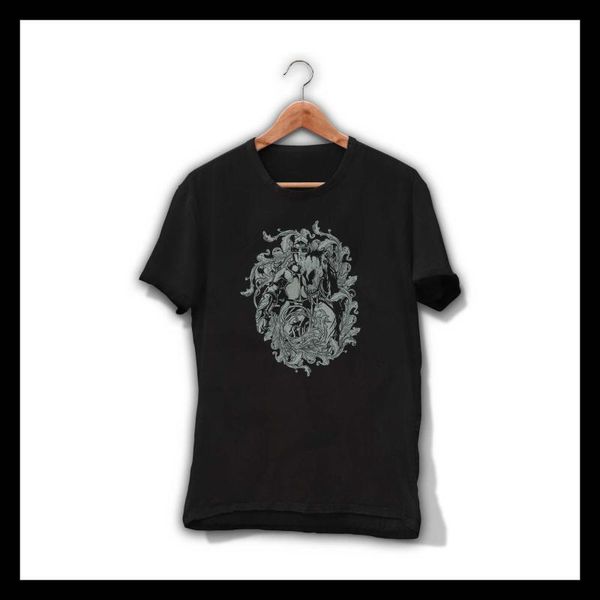 

men's t-shirts knight horseman t-shirt shirt medieval tee gothic vintage design biker shirts, White;black