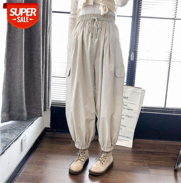 

li zhiqi japanese-style retro trousers with high-waisted trousers, elastic and women 110691 #lm3f, Black;gray