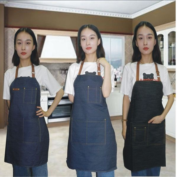 

nordic labor protection denim kitchen house antifouling work apron