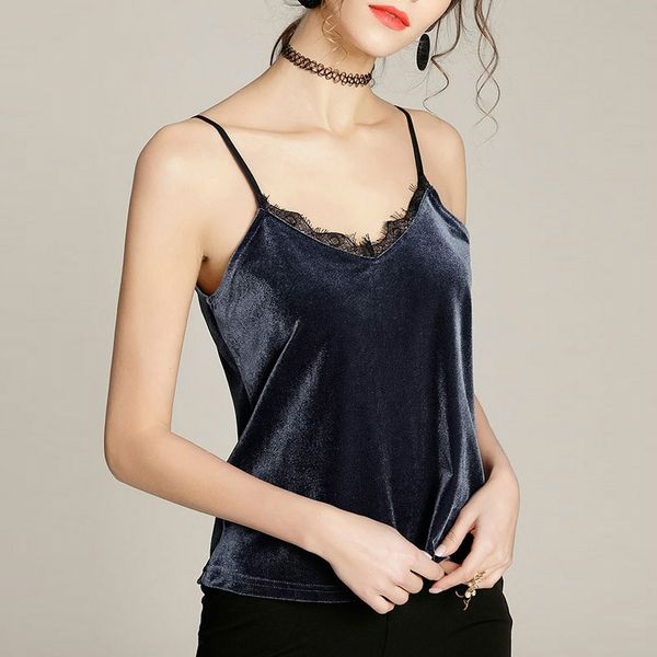 

camisole women lace streetwear causal spaghetti strap crop female camis v neck summer 210603, White