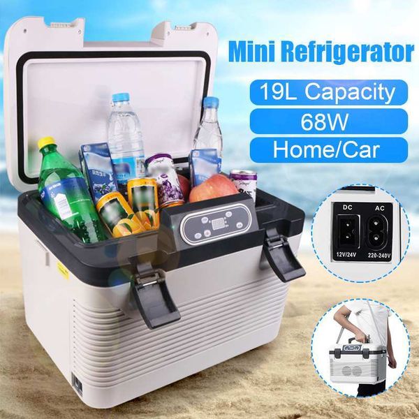 

19l refrigerator -5~65 degrees e dc12-24v/ac110v fridge compressor for car home picnic refrigeration heating