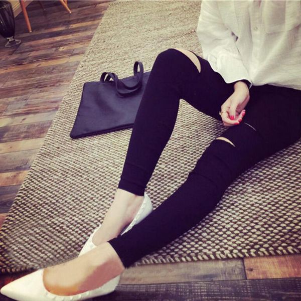 

black hole trousers high waist pants women drawstring skinny leggings sweatpants women's & capris, Black;white